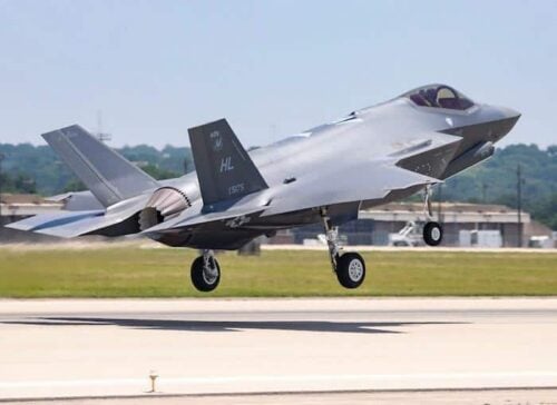 F35 plane taking off