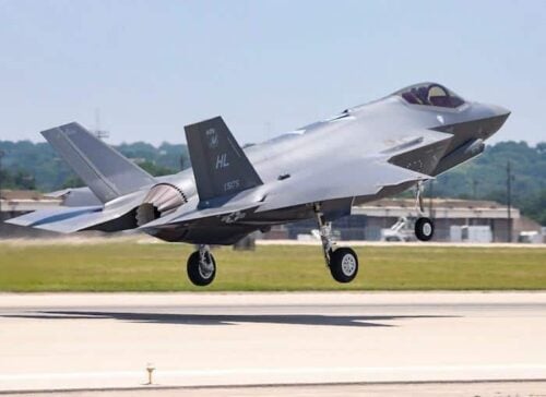 F35 plane taking off