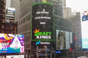 draftkings logo in times square