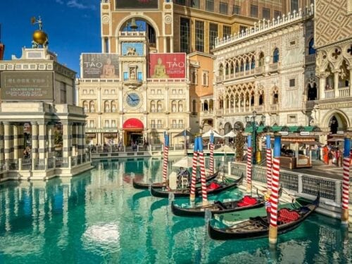 gondolas at the venetian las vegas