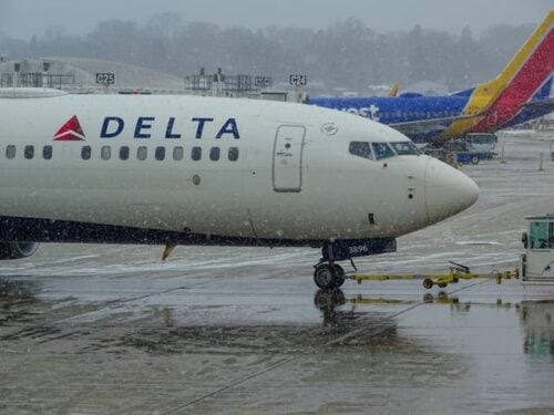 Delta plane in the snow