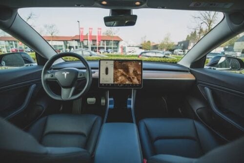 inside of a Tesla