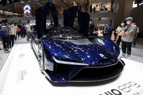 Nio car at show