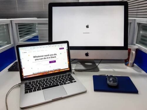 Slack on a computer