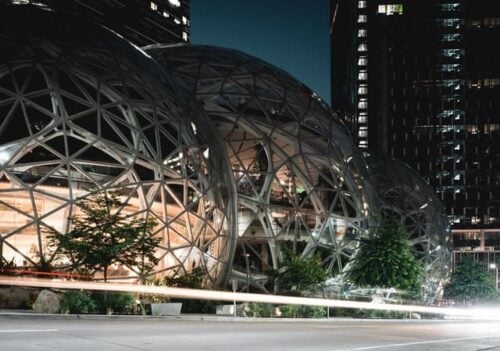 Amazon spheres in downtown Seattle