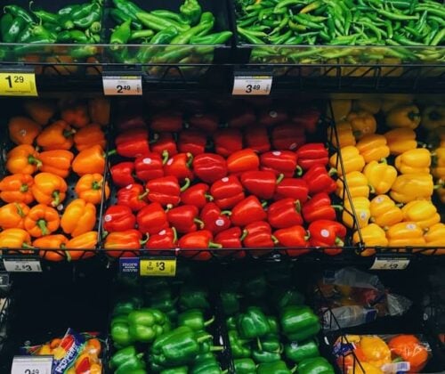 vegetable section at Kroger