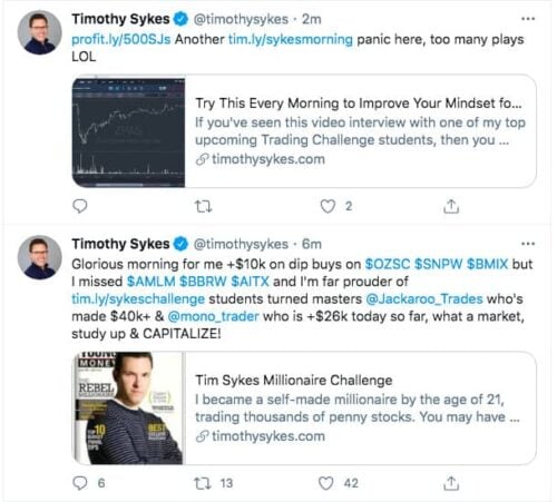 tim sykes social media