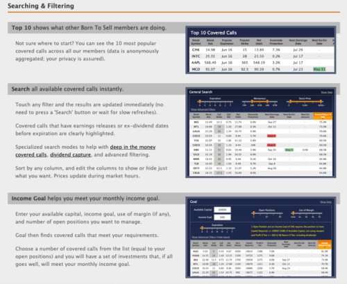 Born To Sell: Searching and filtering