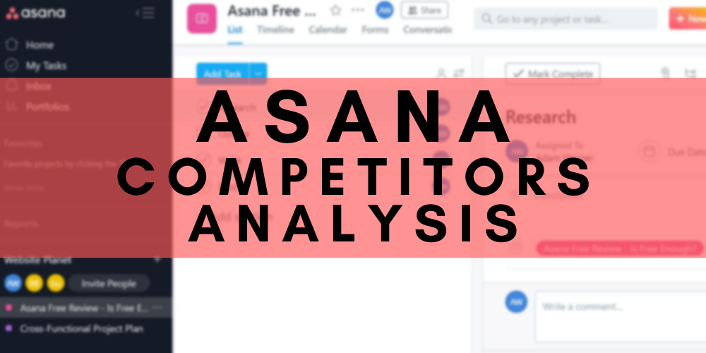 asana competitors and alternatives