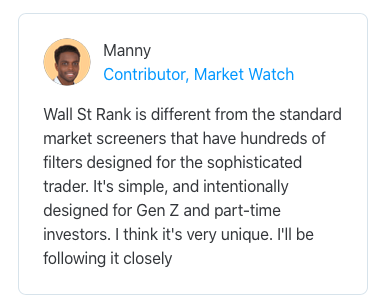 Wall St Rank review