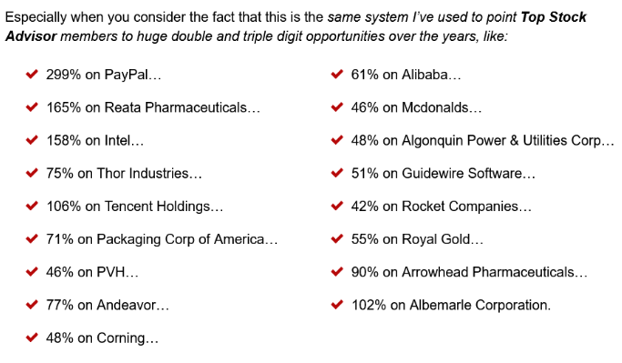 streetauthority top stock advisor track record