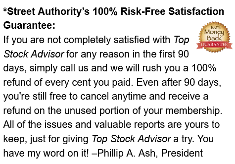 streetauthority top stock advisor review guarantee