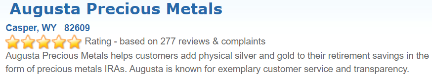 Augusta precious metals reviews