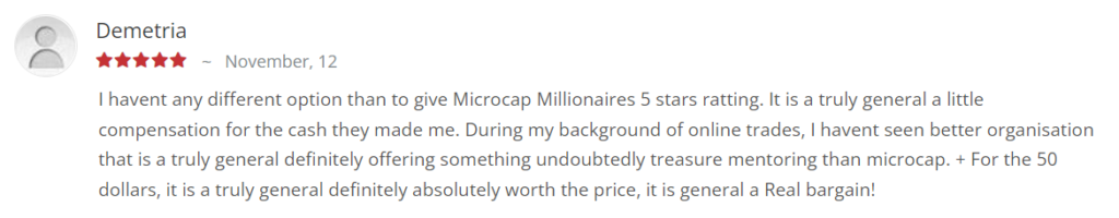 microcap millionaires reviews