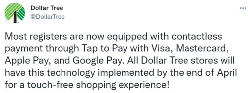 Does Dollar Tree Take Apple Pay