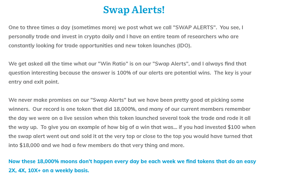 crypto code swap alerts