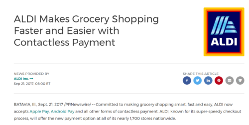 does Aldi take Apple Pay