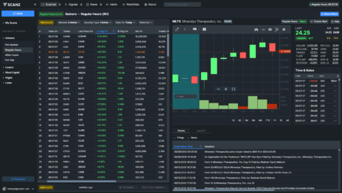 Regular Hours Top Gainers 