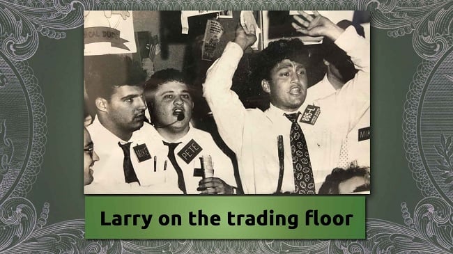 Larry Benedict on the trading floor