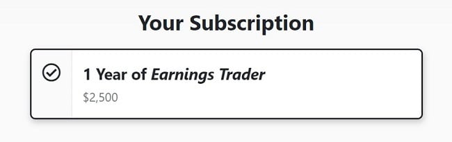 earnings trader pricing