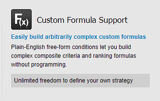 Support for Custom Formulas