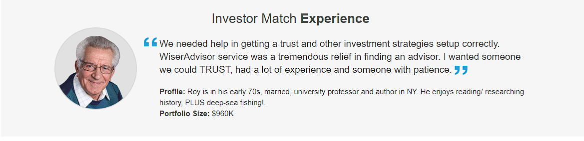 Investor match experience