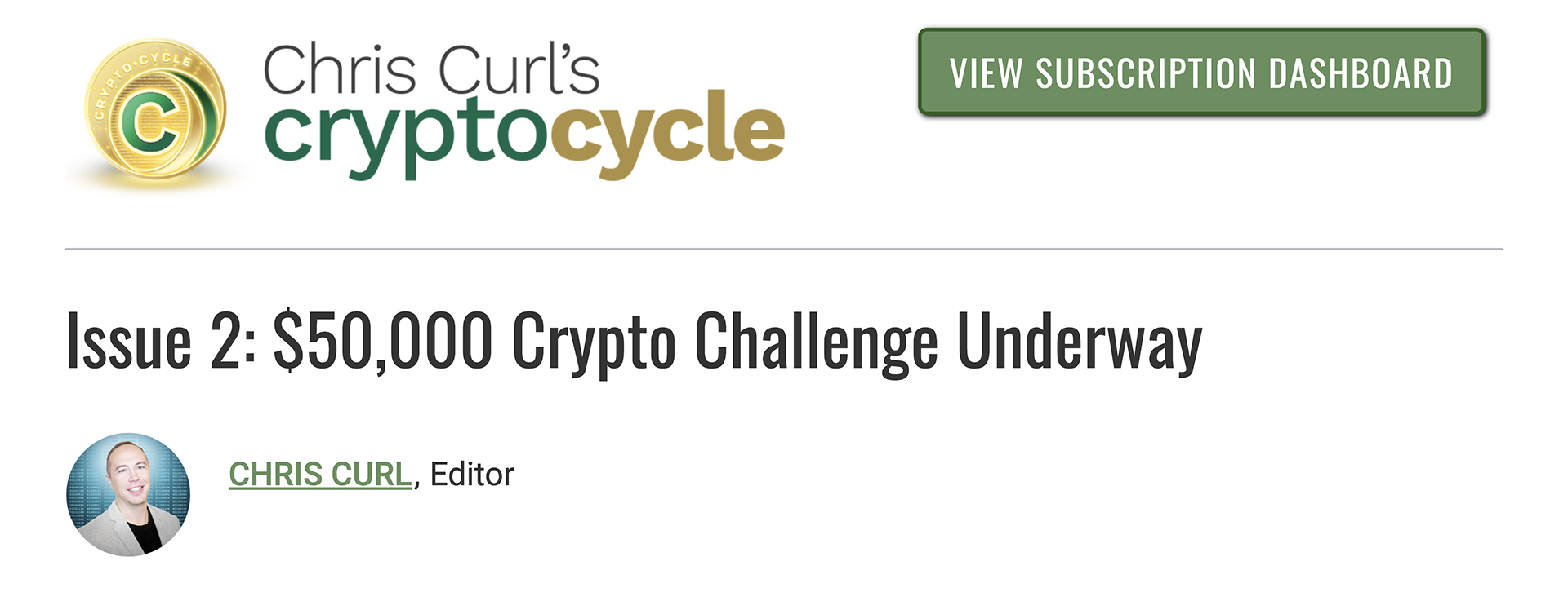 Chris Curl's Crypto Cycle Review