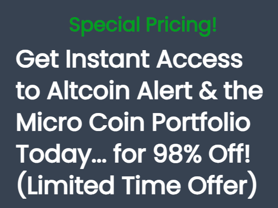 Altcoin Alert Price - Limited Time Offer 98% Off