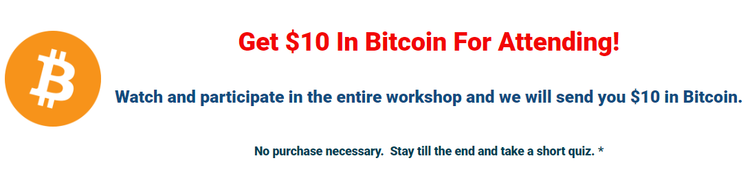 Get $10 In Bitcoin Just For Attending The Crypto Code Mastermind Workshop!