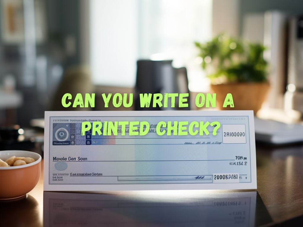Write On A Printed Check