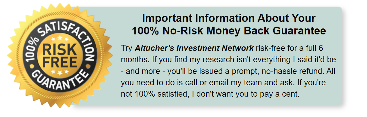 Altucher's moneyback guarantee