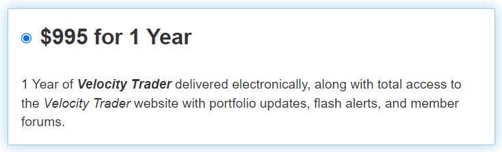 Velocity Trader price