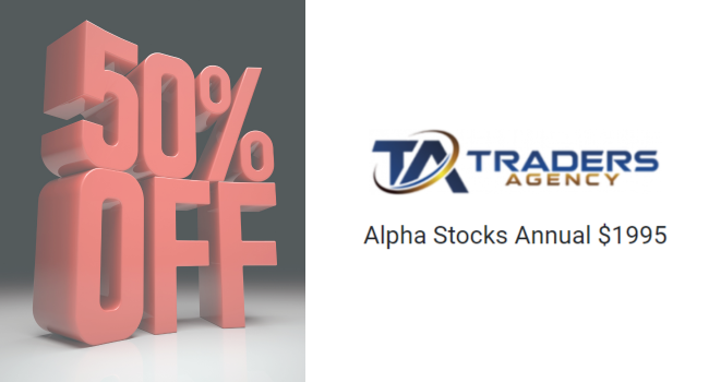 Alpha Stocks subscription at 50% off
