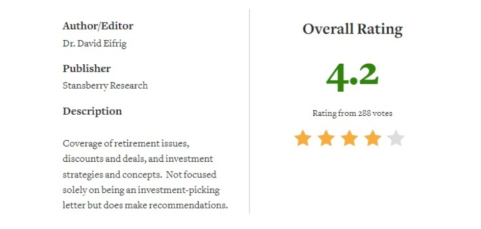 retirement millionaire ratings - as found on stockgumshoe