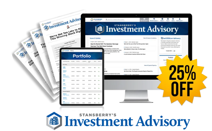 No-risk trial:25% off one year of Stansberry’s Investment Advisory