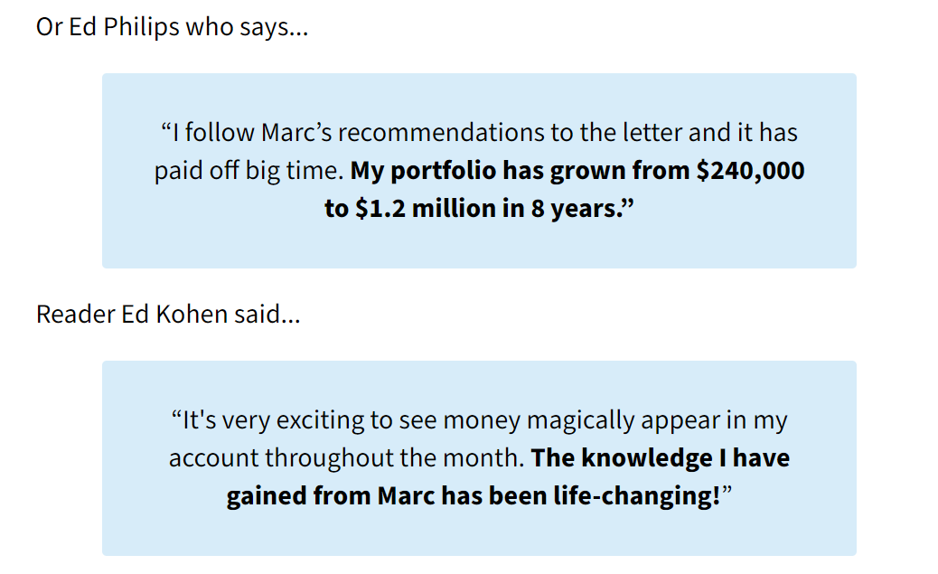 Marc Lichtenfeld's ai dividend recommendation reviews