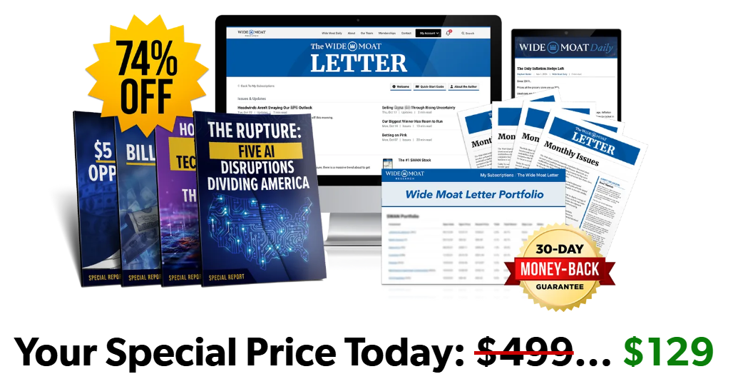 Here's everything you get with the wide moat letter subscription
