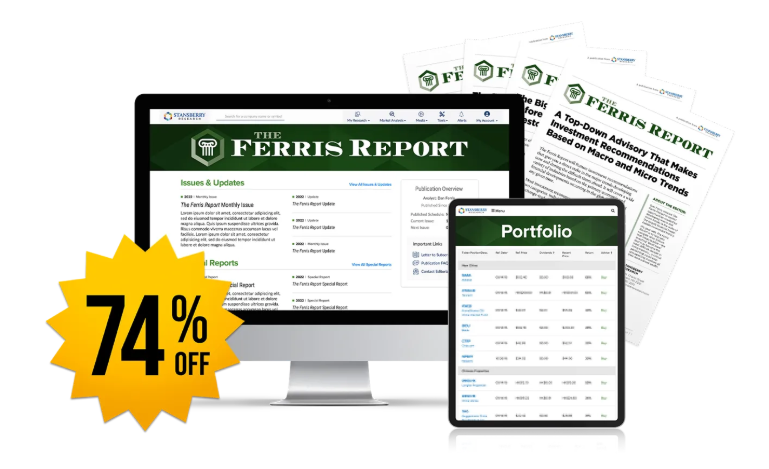 NEW MEMBER DISCOUNT:74% OFF One full year toThe Ferris Report ($499 value)