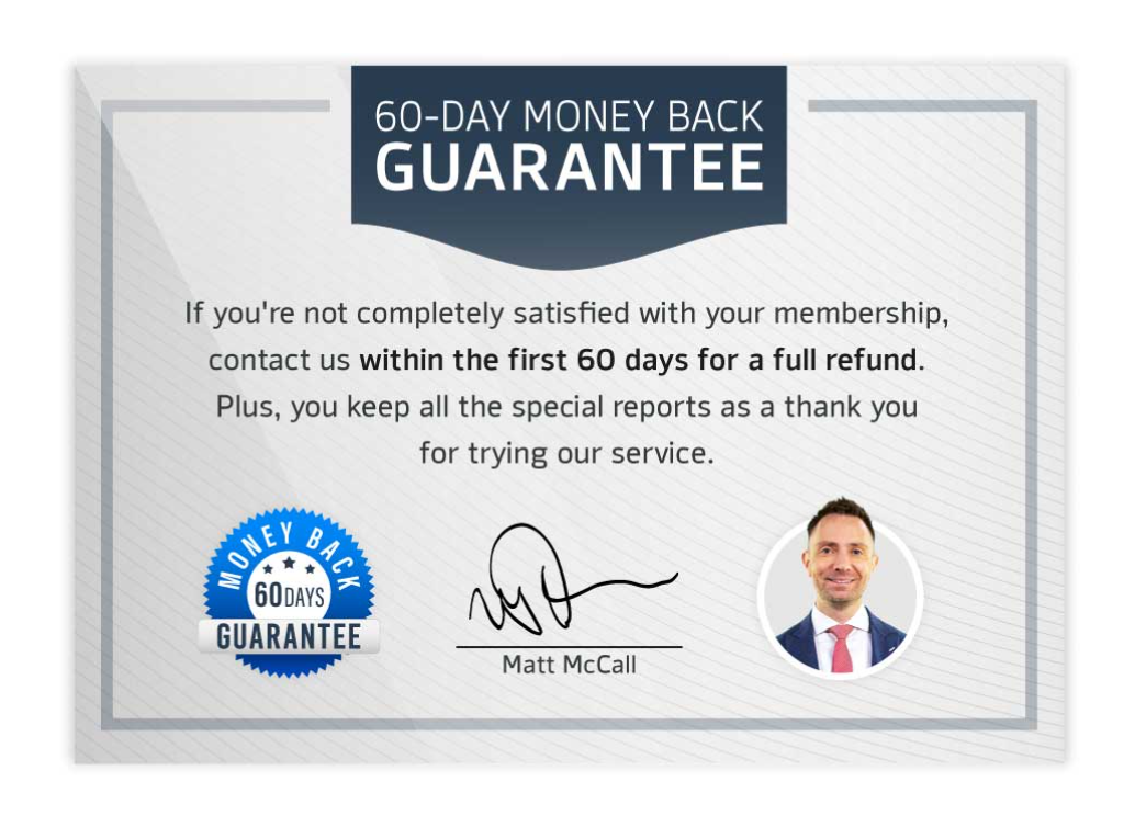 Matt McCall's Money-Back Guarantee
