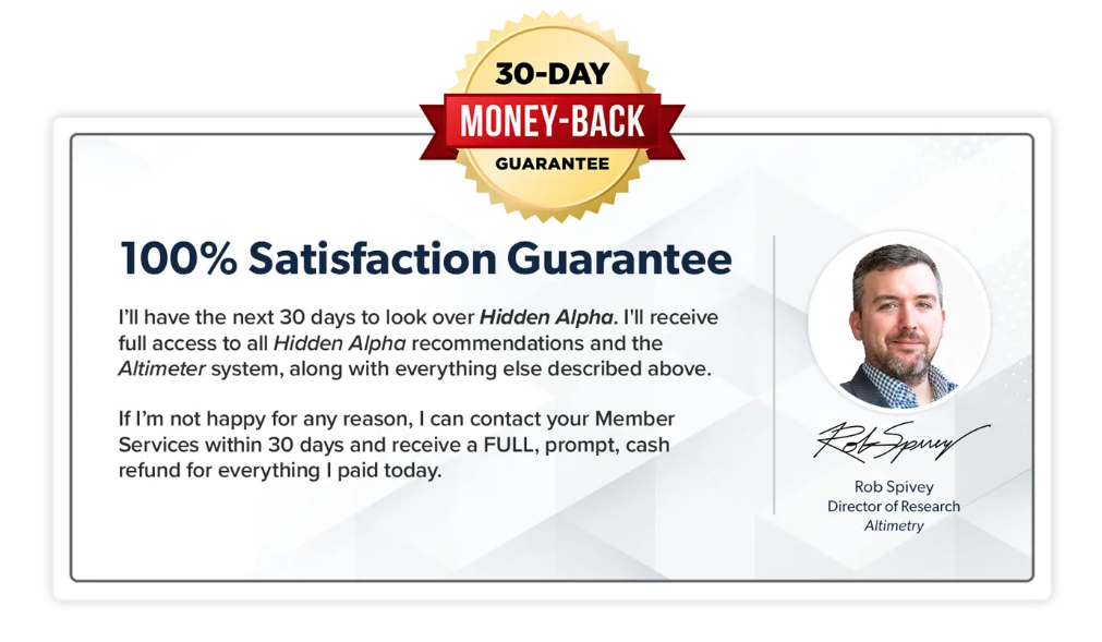 Altimetry 30-Day 100% Money-Back Guarantee
