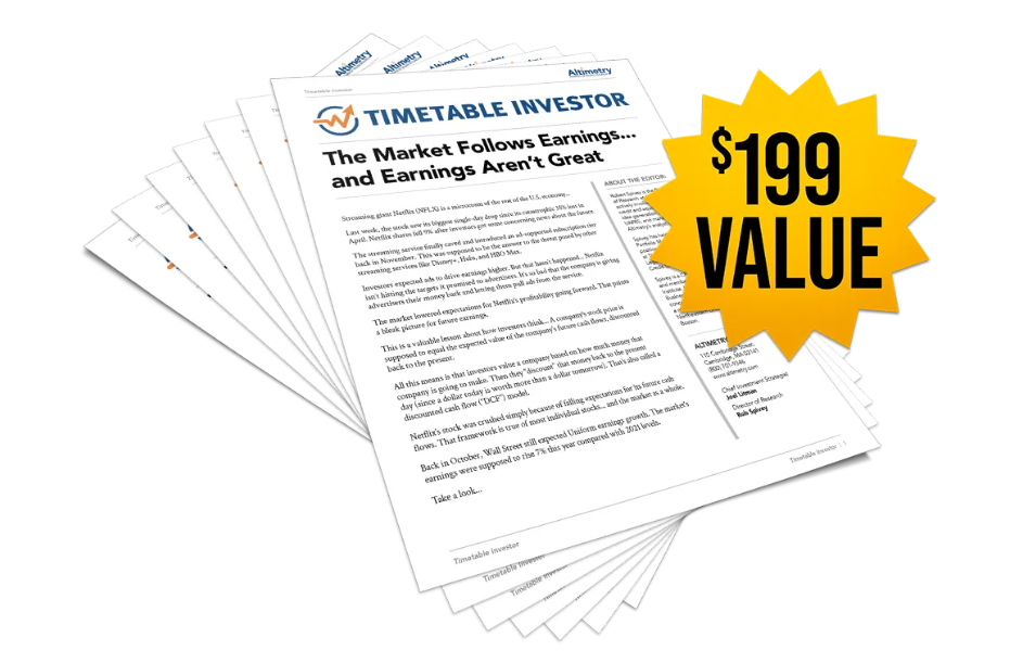 One FREE Year of the Timetable Investor 