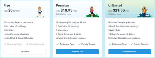 Simply Wall St plans