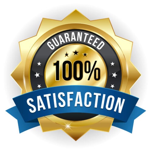 100% satisfaction guarantee seal