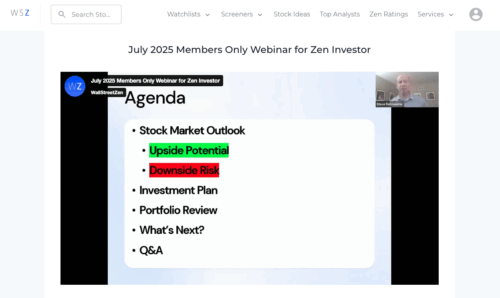 Zen Investor Monthly Live Webinars