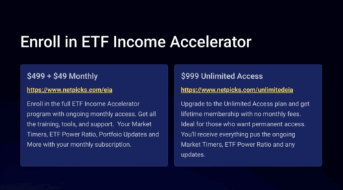 Enroll in ETF Income Accelerator - pricing 