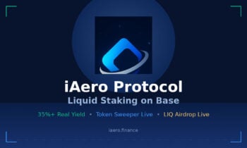 iAero Protocol Launches Token Sweeper, Distributes 5% of LIQ Supply to Stakers