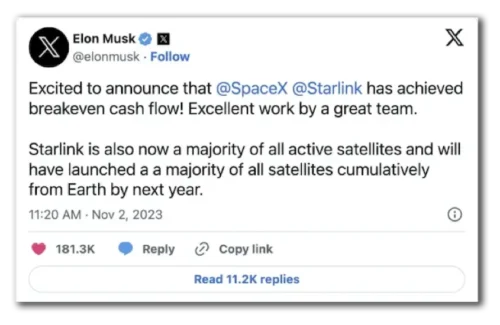 Elon Musk's X statement