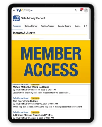 24/7 Member Access to Weiss Ratings Online